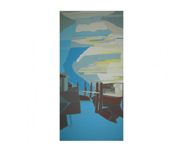 Cannobio, 2004, Acryl auf Nessel, 200 x 100 cm