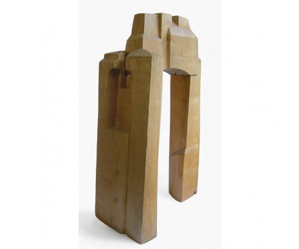 Tor 1, 2000, Buchenholz, 3-teilig, 140 x 50 x 100 cm