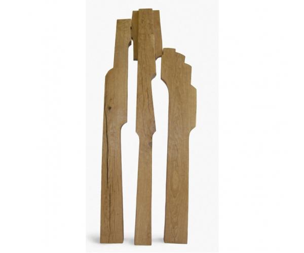 Tor 2, 2009, Eichenholz, 4-teilig, 150 x 15 x 16 cm